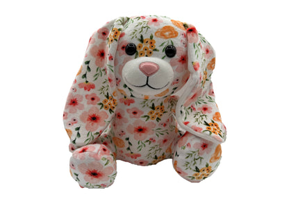 Wild Hippo Bunny Prints 12 inch Plush Easter Bunny - Multicolor