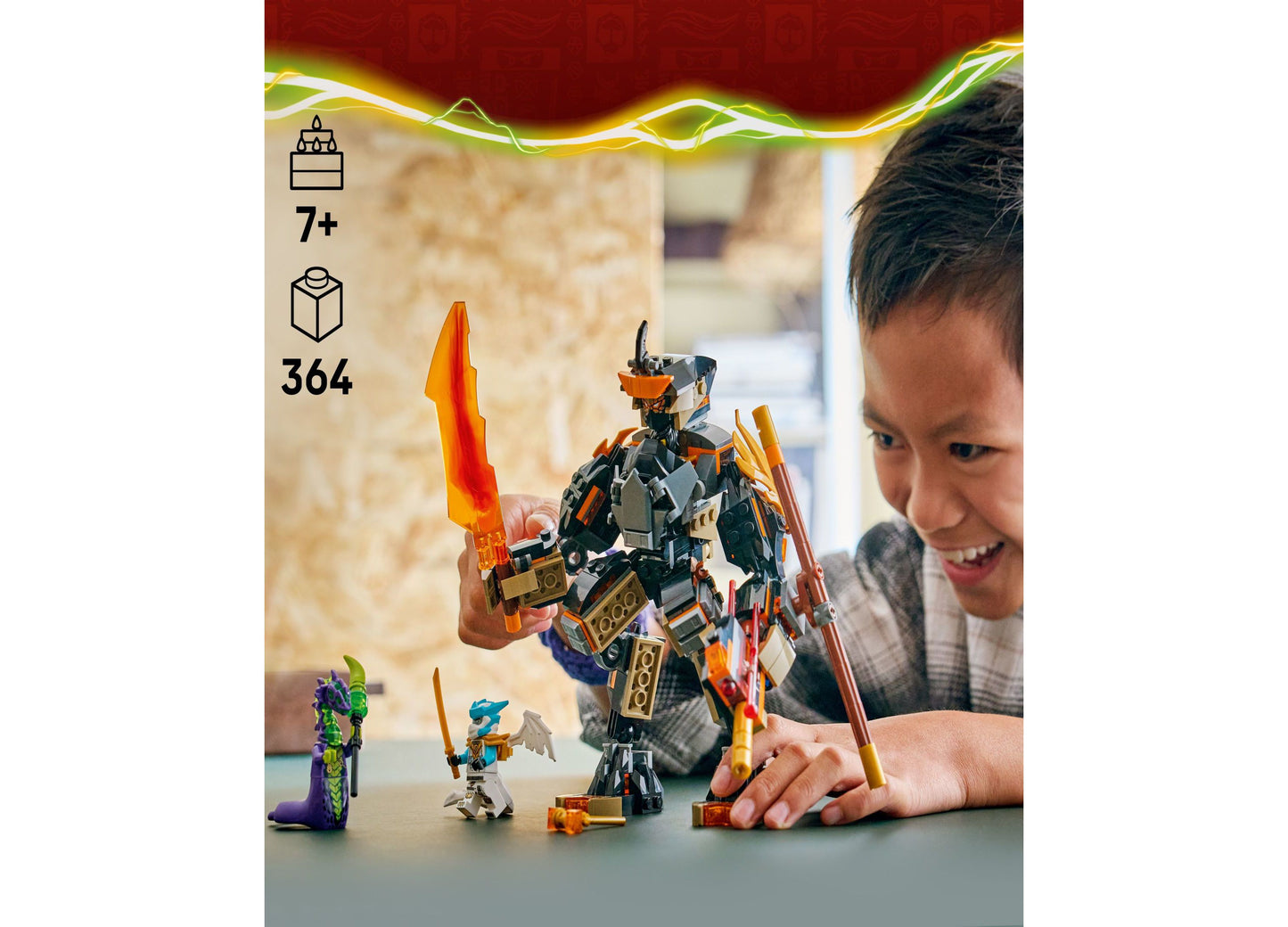 LEGO NINJAGO Cole's Dragon Mech Building Set 364 Pieces - 71854