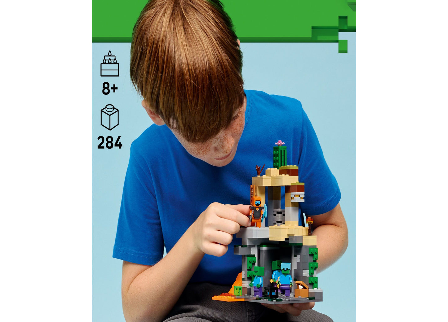 LEGO Minecraft Zombie Dungeon Adventure Set 21587 - 284 Pieces