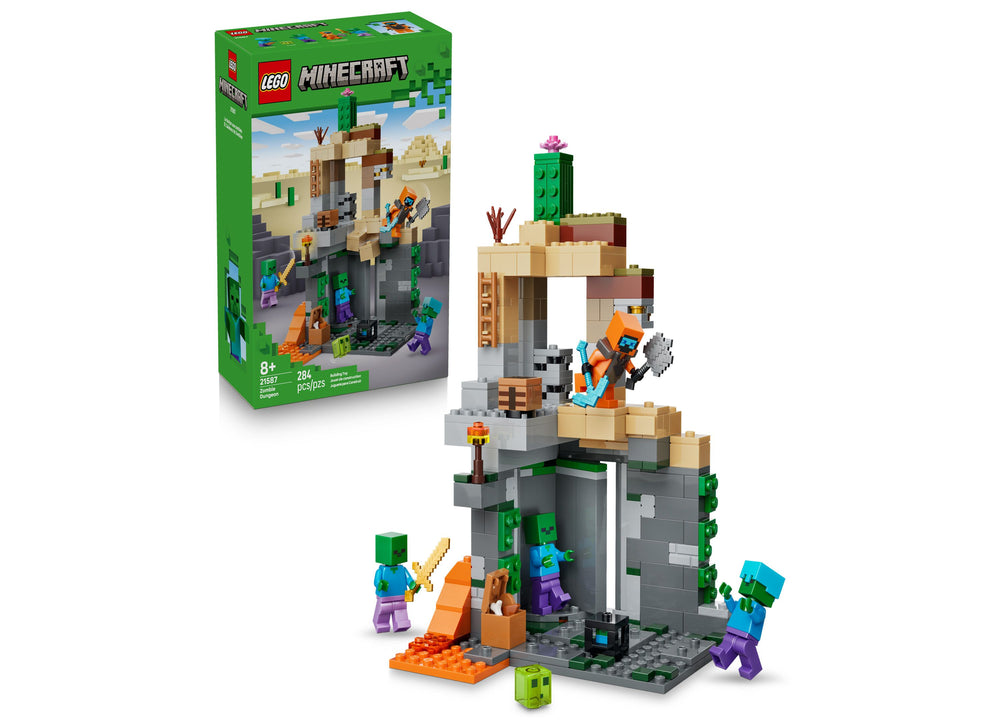 LEGO Minecraft Zombie Dungeon Adventure Set 21587 - 284 Pieces