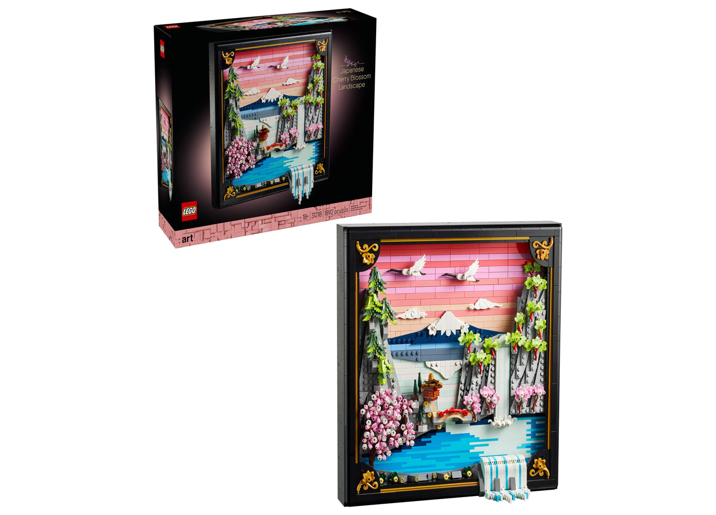 LEGO Art Japanese Cherry Blossom Landscape Building Set 31218, 1892 Pieces