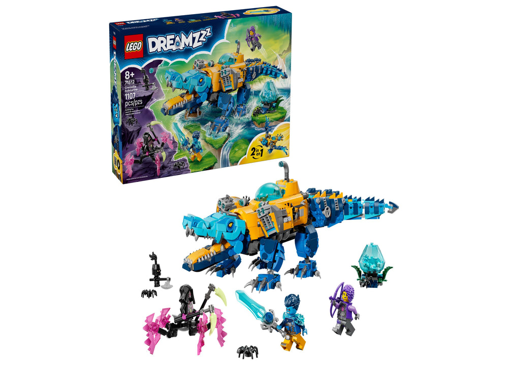 LEGO® DREAMZzz Crocodile & Eagle Submarine Adventure Playset 71512 - 1107 Pieces