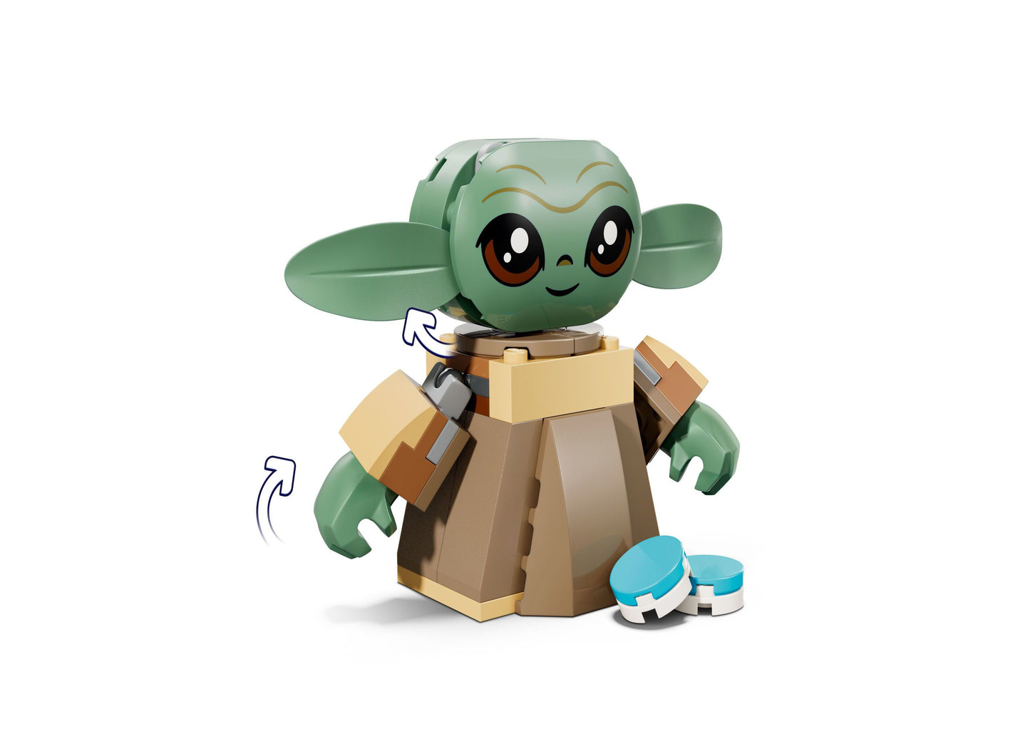 LEGO Star Wars Grogu's Homestead 75443 building toy set with green character figure and tan structure pieces