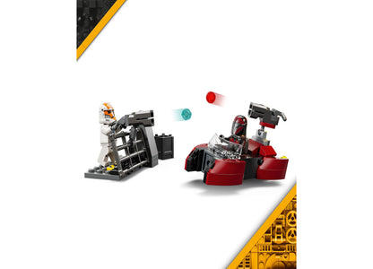 LEGO Star Wars Siege of Mandalore Battle Pack with red and white minifigures and buildable vehicles