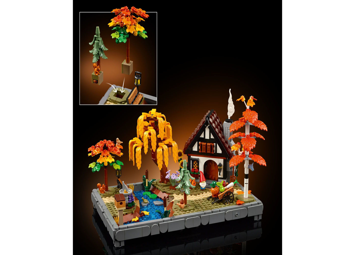 LEGO Icons Autumn Cottage Garden Building Set 11372 - 1102 Pieces