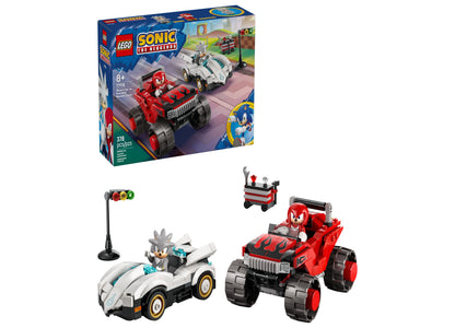 LEGO Sonic Silver's Car vs. Knuckles' Monster Truck Set 77118, 378 Pieces