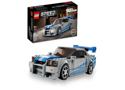 LEGO® Speed Champions 2 Fast 2 Furious Nissan Skyline GT-R R34 Toy Building Set 76917, 319 Pieces