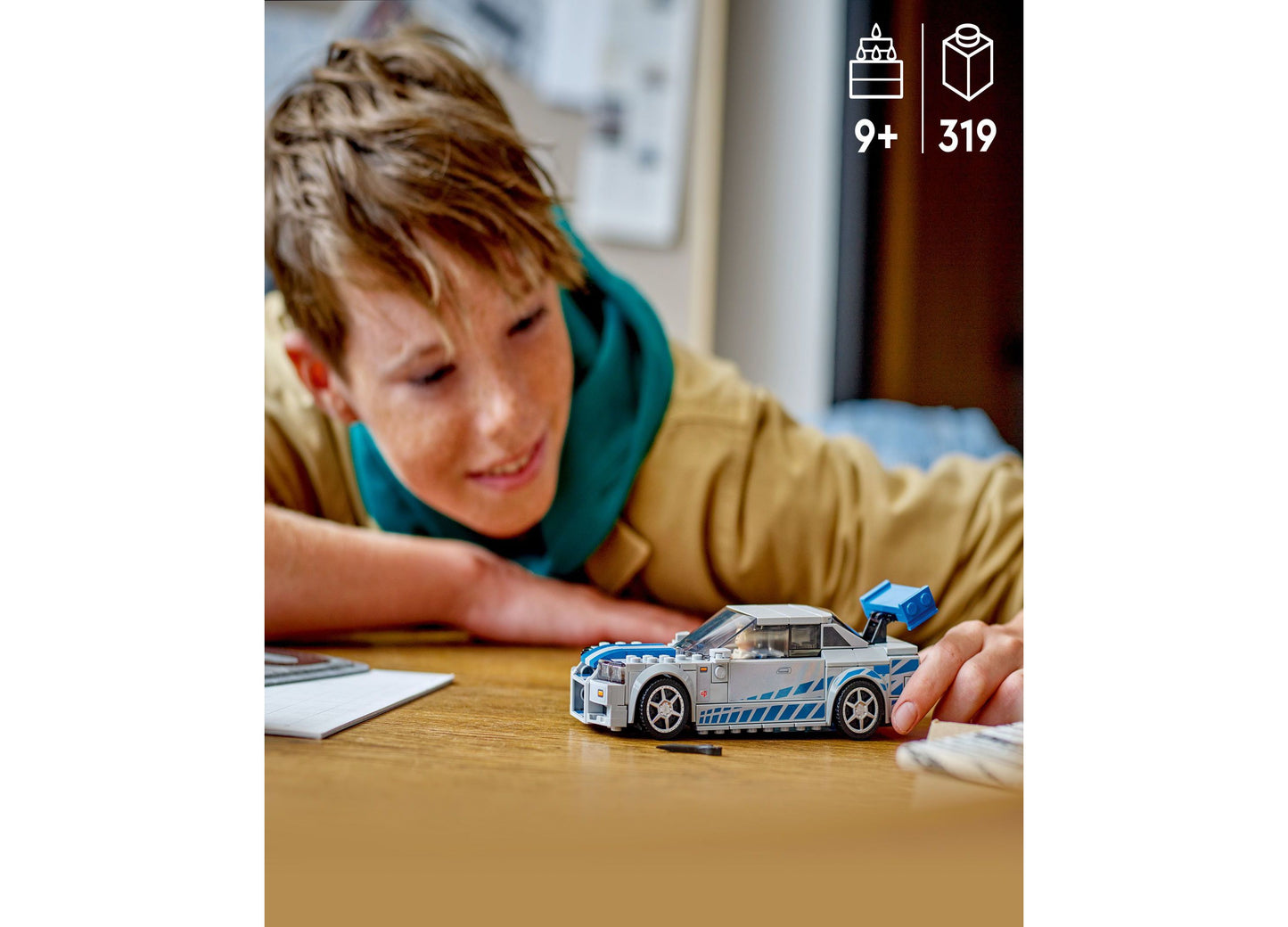LEGO® Speed Champions 2 Fast 2 Furious Nissan Skyline GT-R R34 Toy Building Set 76917, 319 Pieces