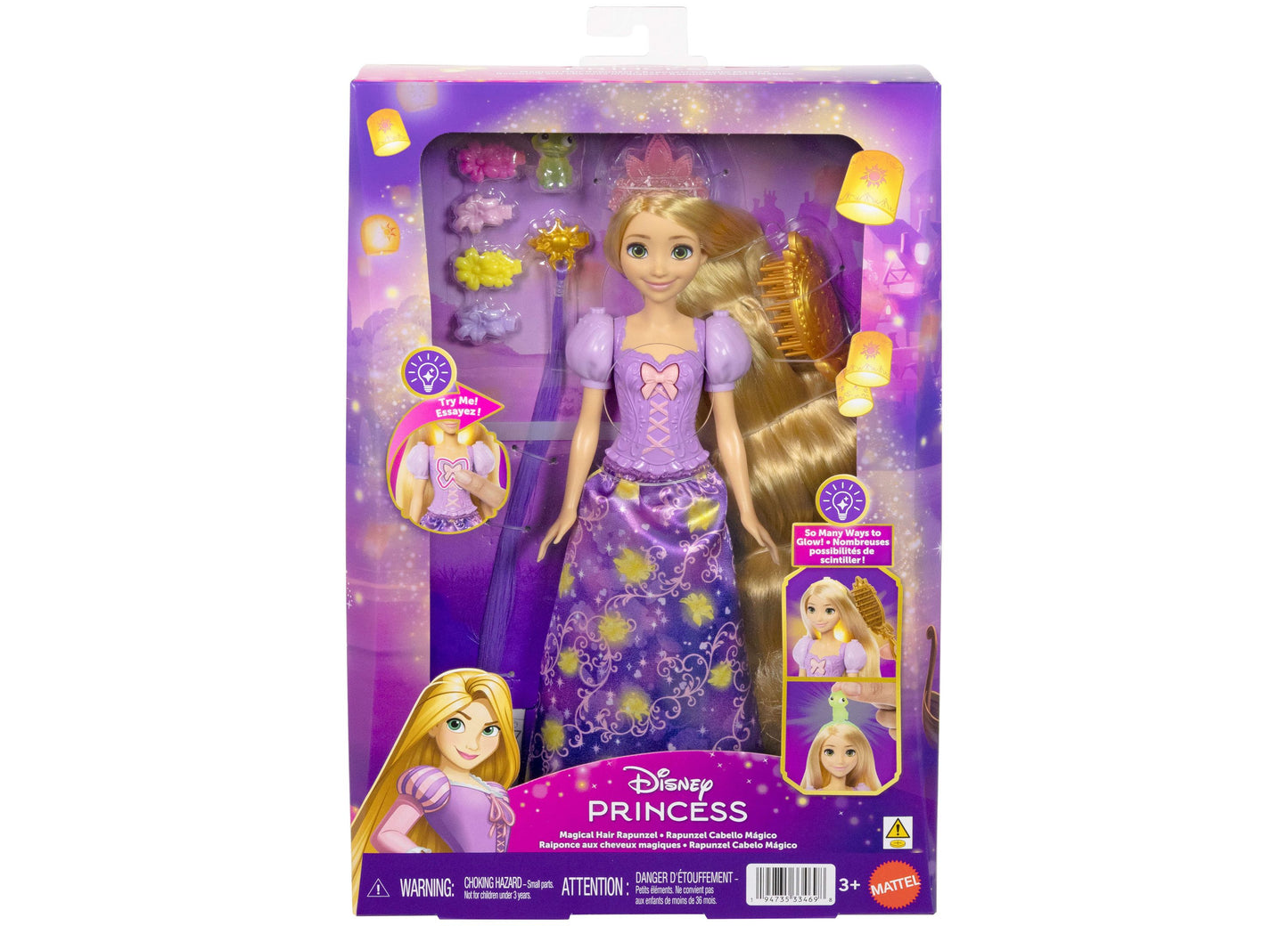 Disney Princess - Light-Up Hair Rapunzel Fashion Doll