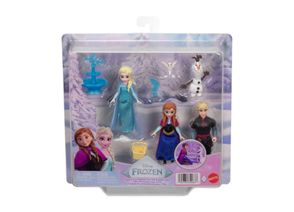 Disney Frozen Anna and Elsa Character Set with dolls, Olaf snowman, and accessories