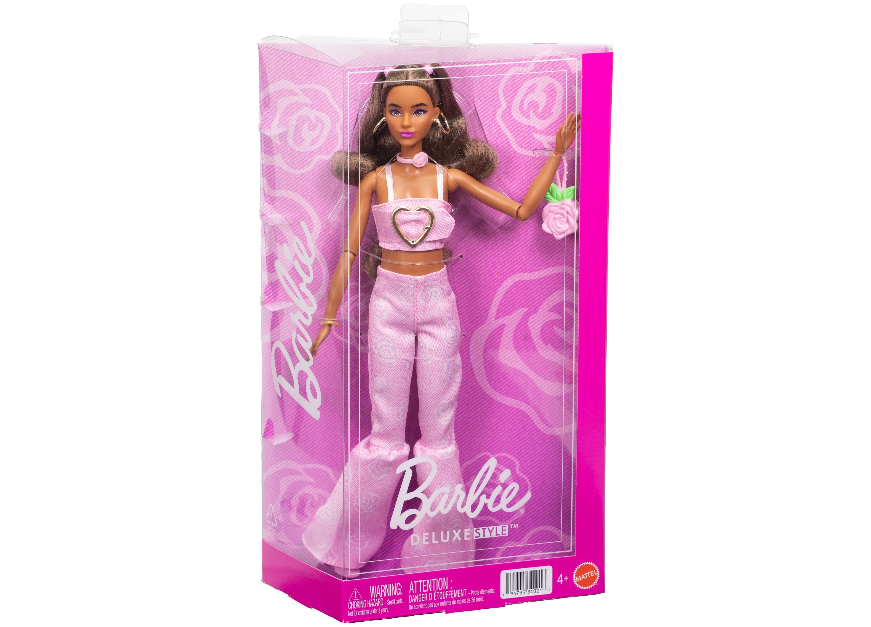 Barbie Deluxe Style Fashion Doll - Denim Crop Top – Toys