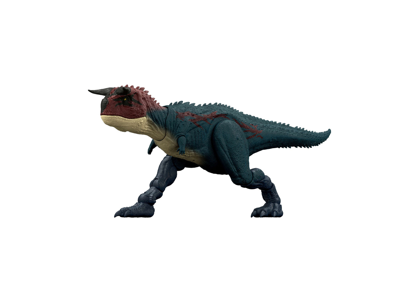 Jurassic World Charge N Chomp Carnotaurus dinosaur action figure with roaring features