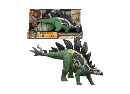 Jurassic World Gigantic Thrashers Stegosaurus green dinosaur figure with black plates