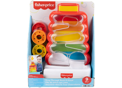 Fisher-Price Rock-a-Stack Developmental Play - Drop Through Tower with 5 Coins