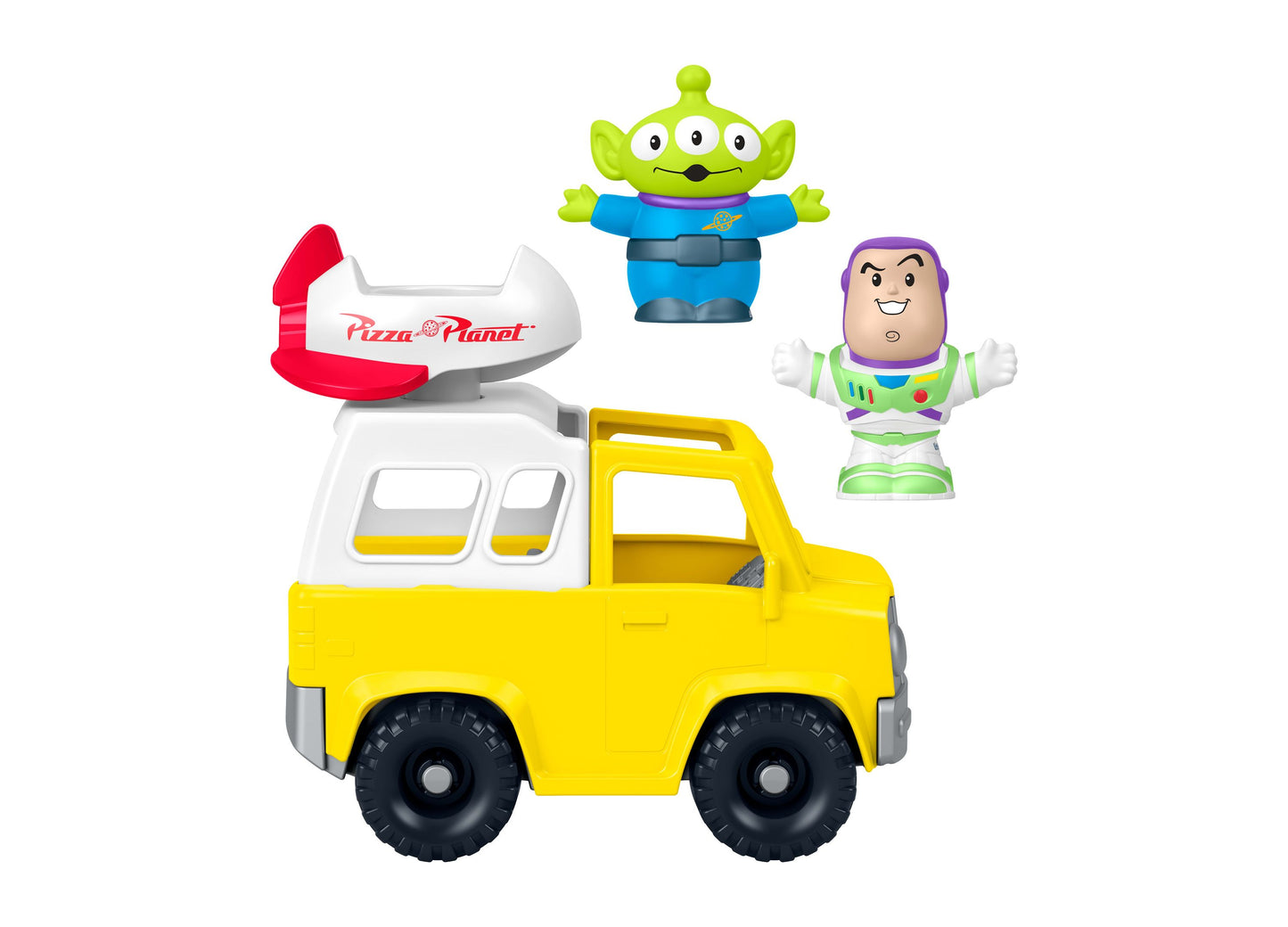 Fisher-Price Little People Toy Story Pizza Planet Truck with Buzz Lightyear and alien figures
