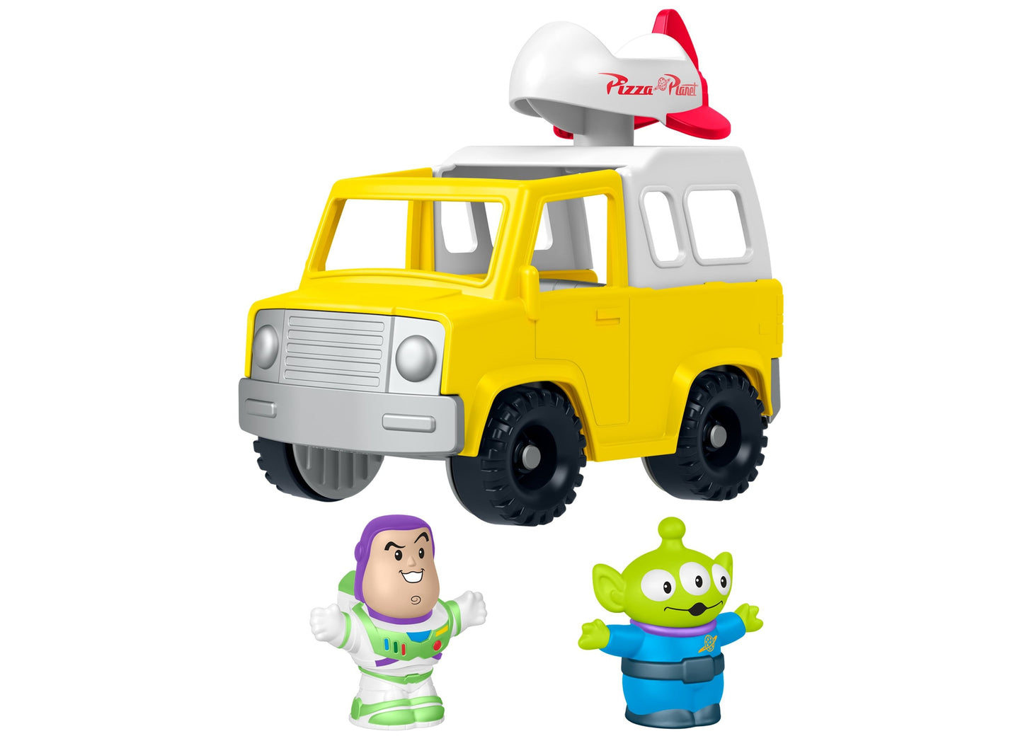 Fisher-Price Little People Toy Story Pizza Planet Truck with Buzz Lightyear and alien figures