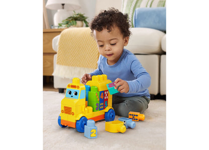 Mega Bloks First Builders Build and Count Bus with 45 colorful blocks