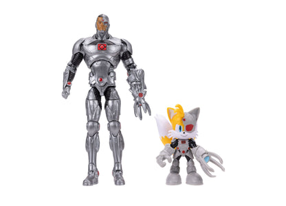 Sonic The Hedgehog Deluxe Action Figures - Tails & Cyborg 6 Inch Collectibles