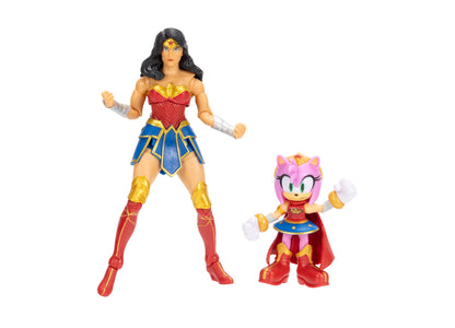 SEGA DC Comics Sonic & Wonder Woman 6 Inch Action Figures - Dual Pack