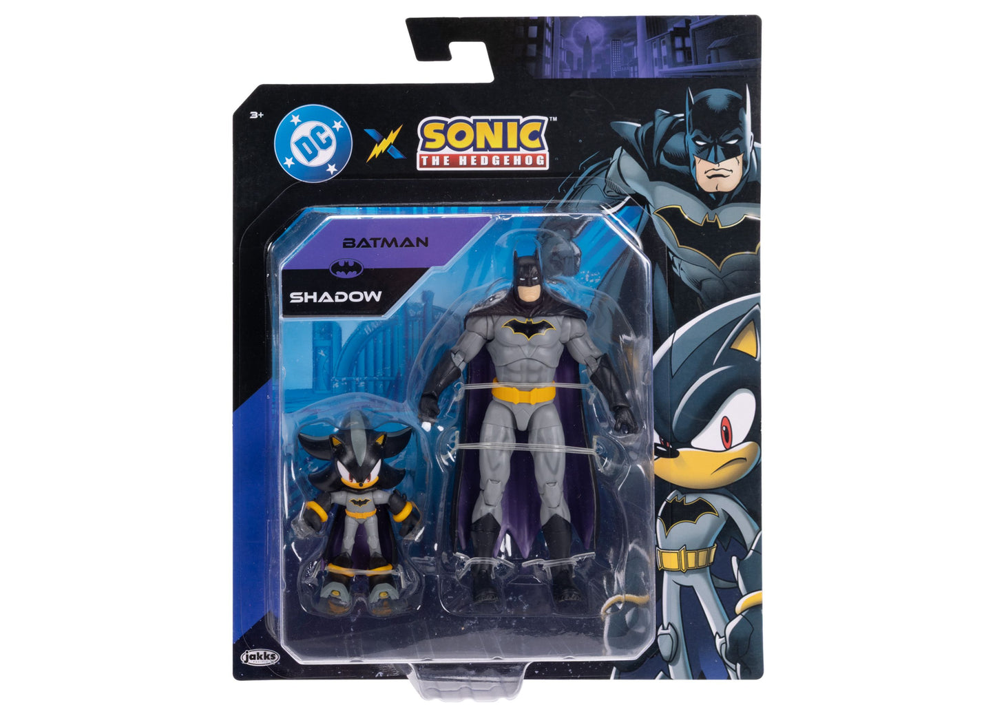 SEGA DC Comics Sonic & Batman 6-Inch Action Figures - Shadow & Batman Duo