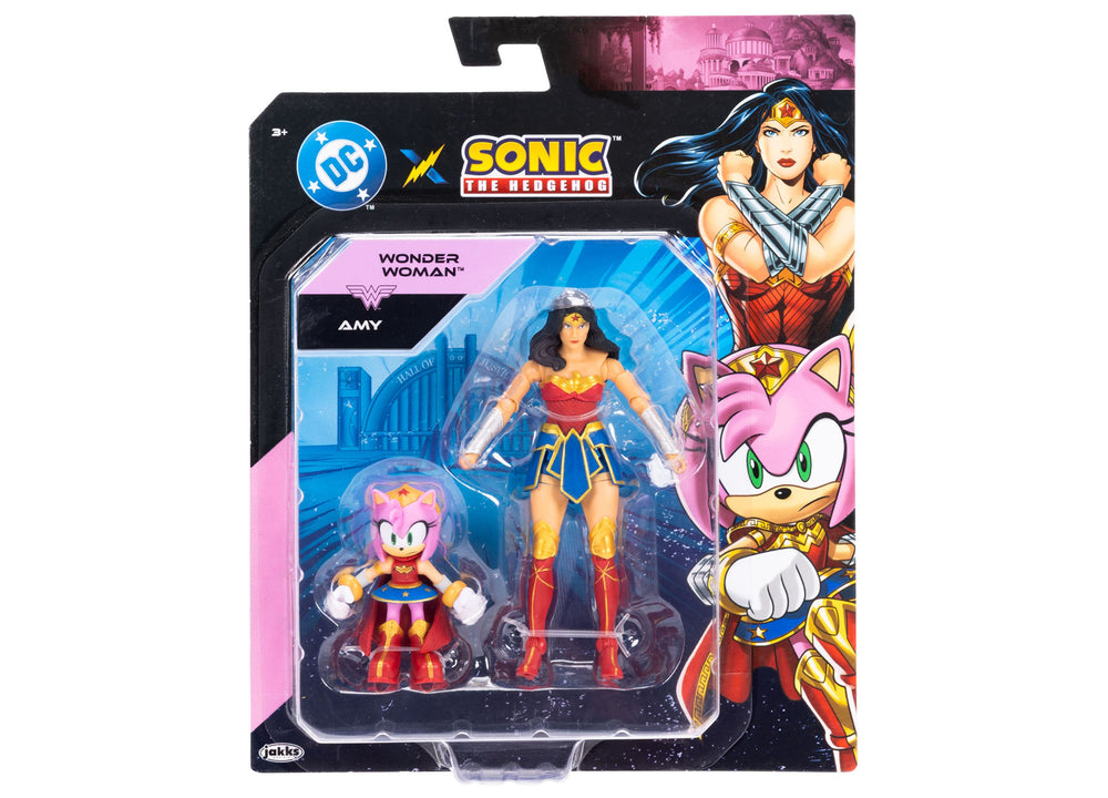 SEGA DC Comics Sonic & Wonder Woman 6 Inch Action Figures - Dual Pack