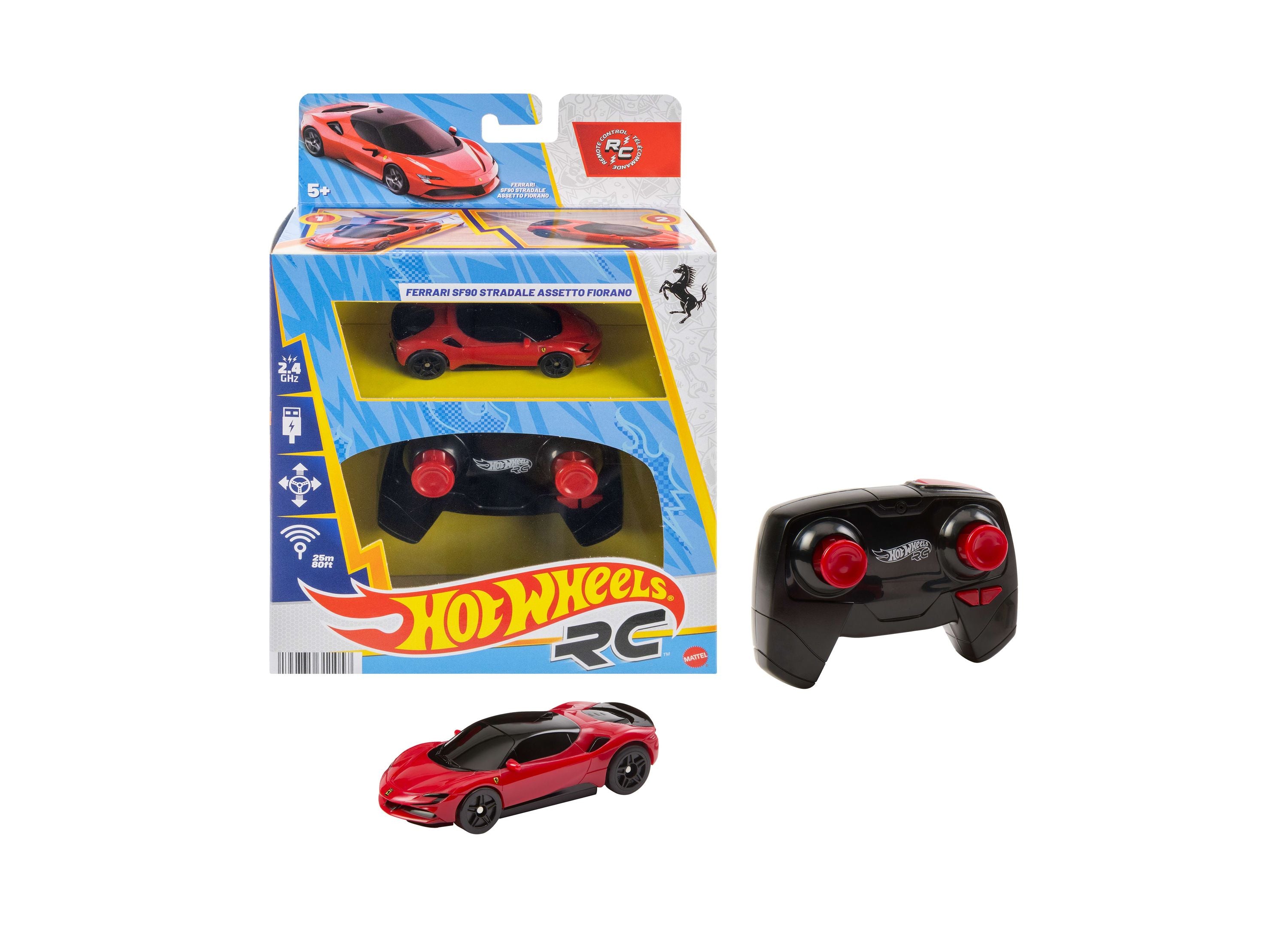 Hot Wheels Ferrari SF90 Stradale 1:64 Scale RC Car With Booster
