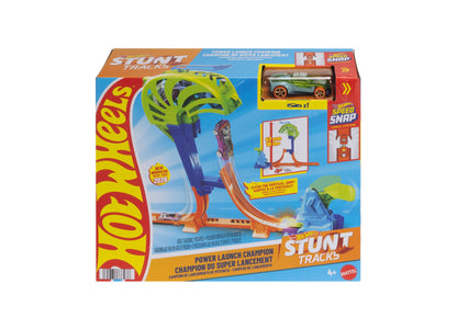 Hot Wheels Stunt Tracks Power Launch Champion Track Set