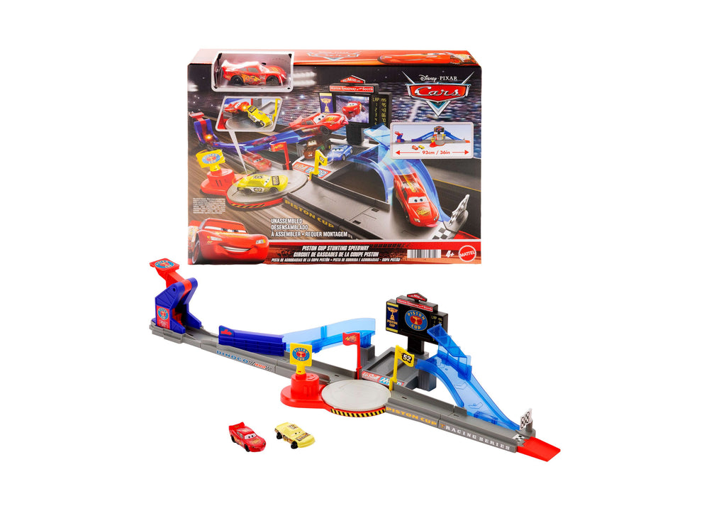 Disney Pixar Cars Stunting Speedway Playset with Piston Cup
