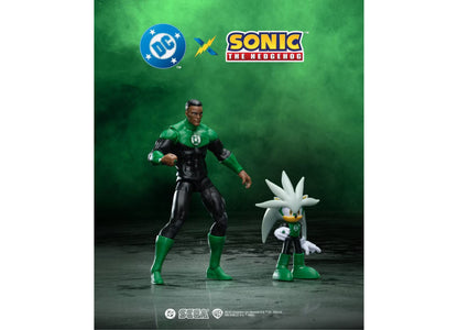 Sonic The Hedgehog x DC Lanterns 2.5 & 5 inch Action Figure Set - Silver & Green Lantern