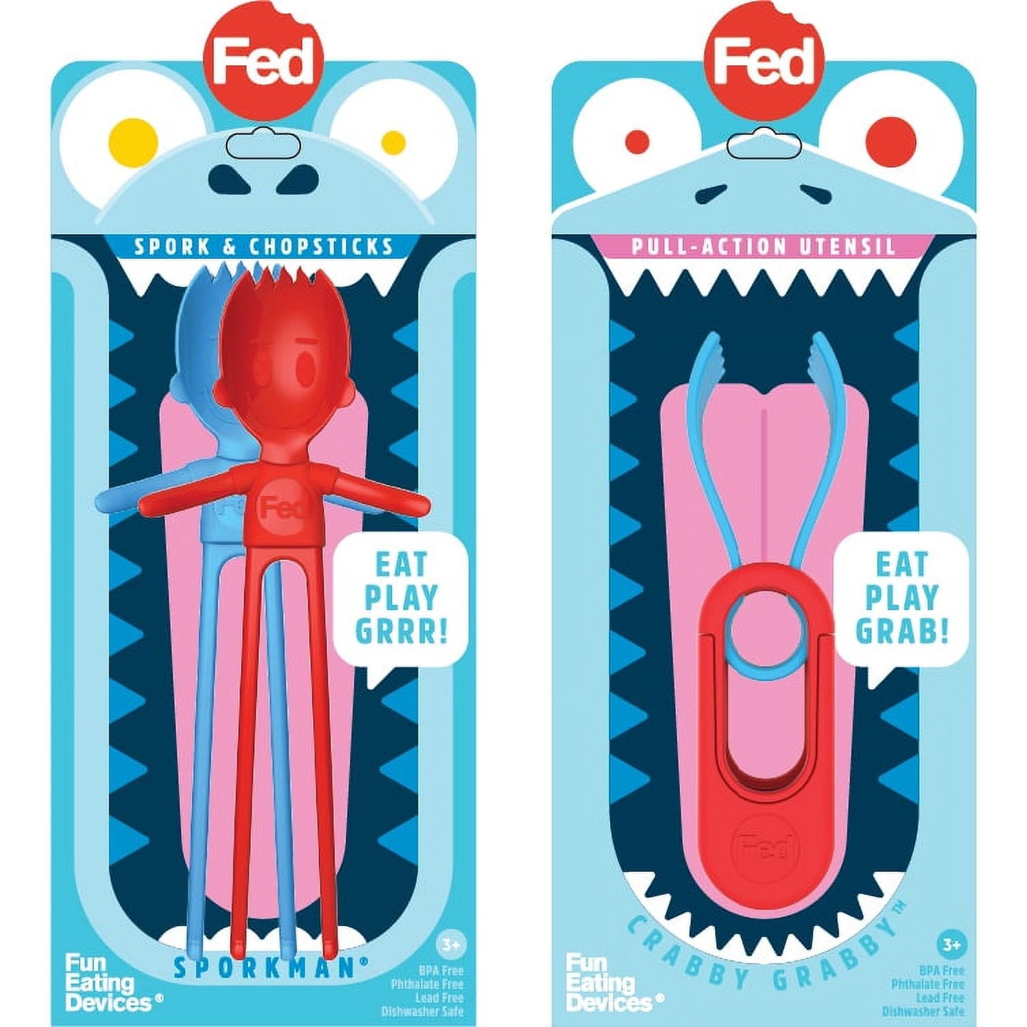 Sporkman & Crabby Grabby Fun Mealtime Playset - Vibrant Colors