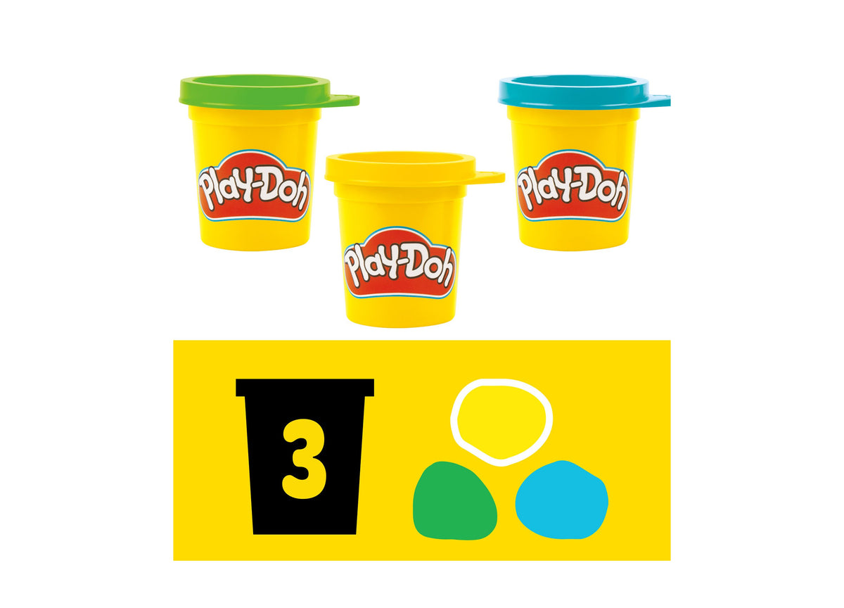 Play-Doh Disney Junior Mickey Mouse On-the-Go Garage Playset with 3 colorful Play-Doh containers and accessories
