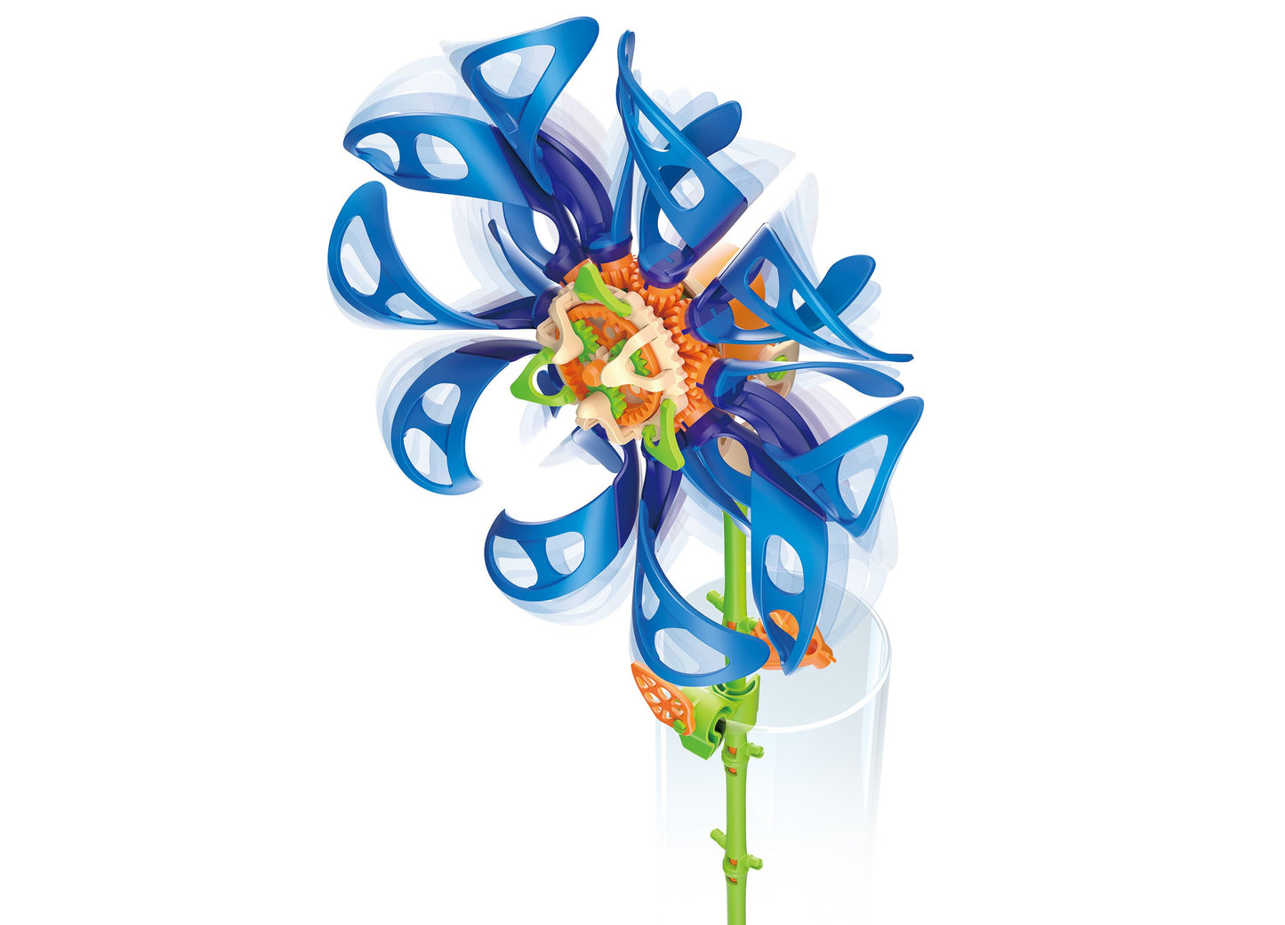 Thames & Kosmos SolarFlower Sapphire Swirl blue solar-powered spinning flower toy