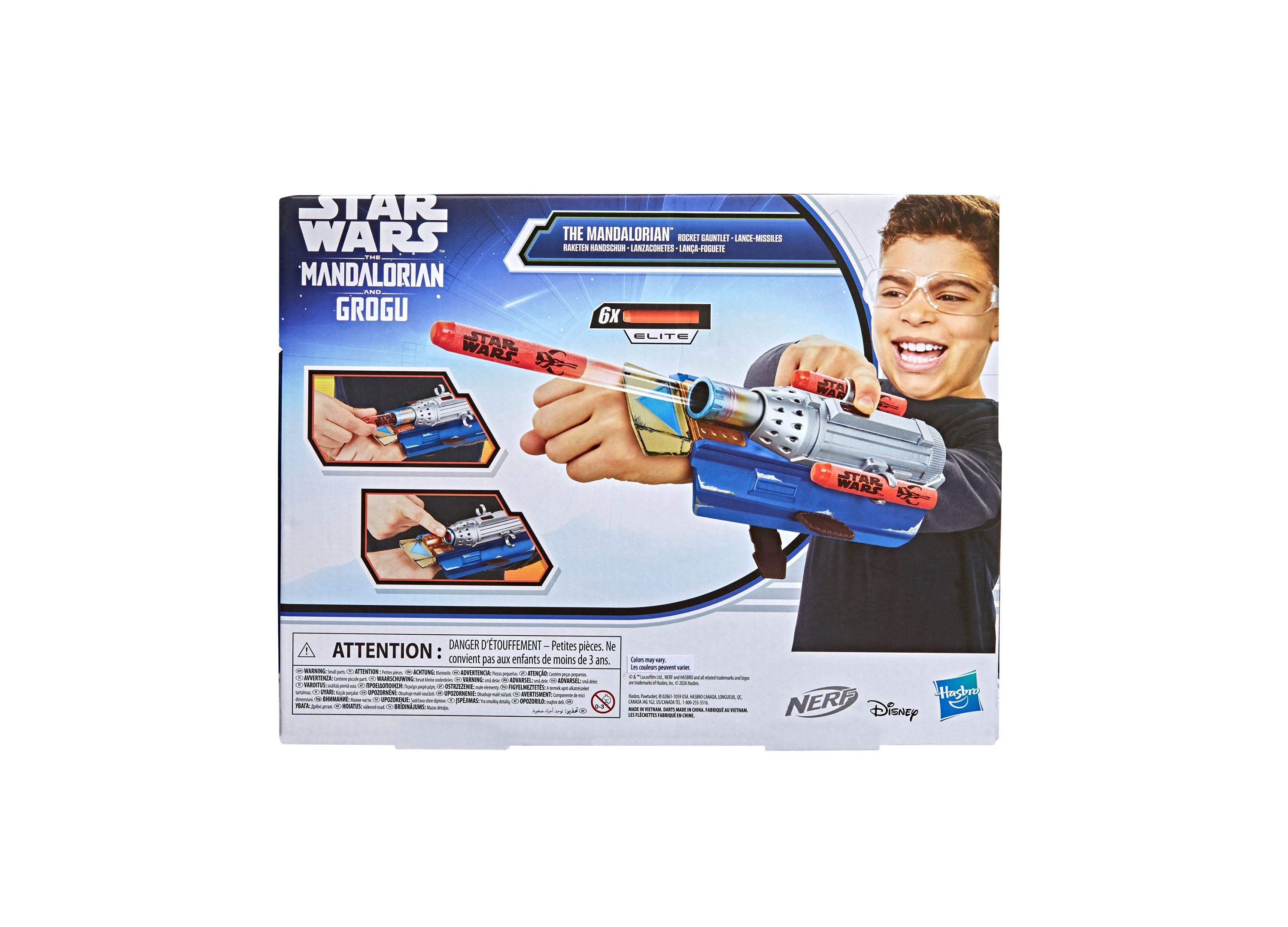 Nerf Star Wars The Mandalorian Rocket Gauntlet With 6 Darts Ages 5