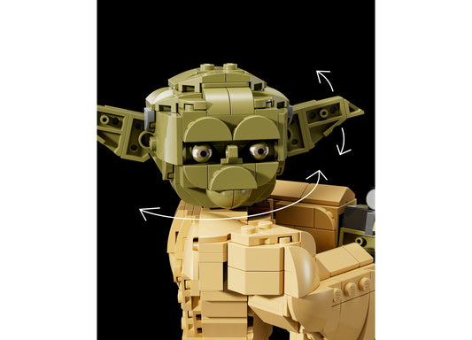 LEGO Star Wars Yoda Bust 75438 building set with tan and olive green pieces