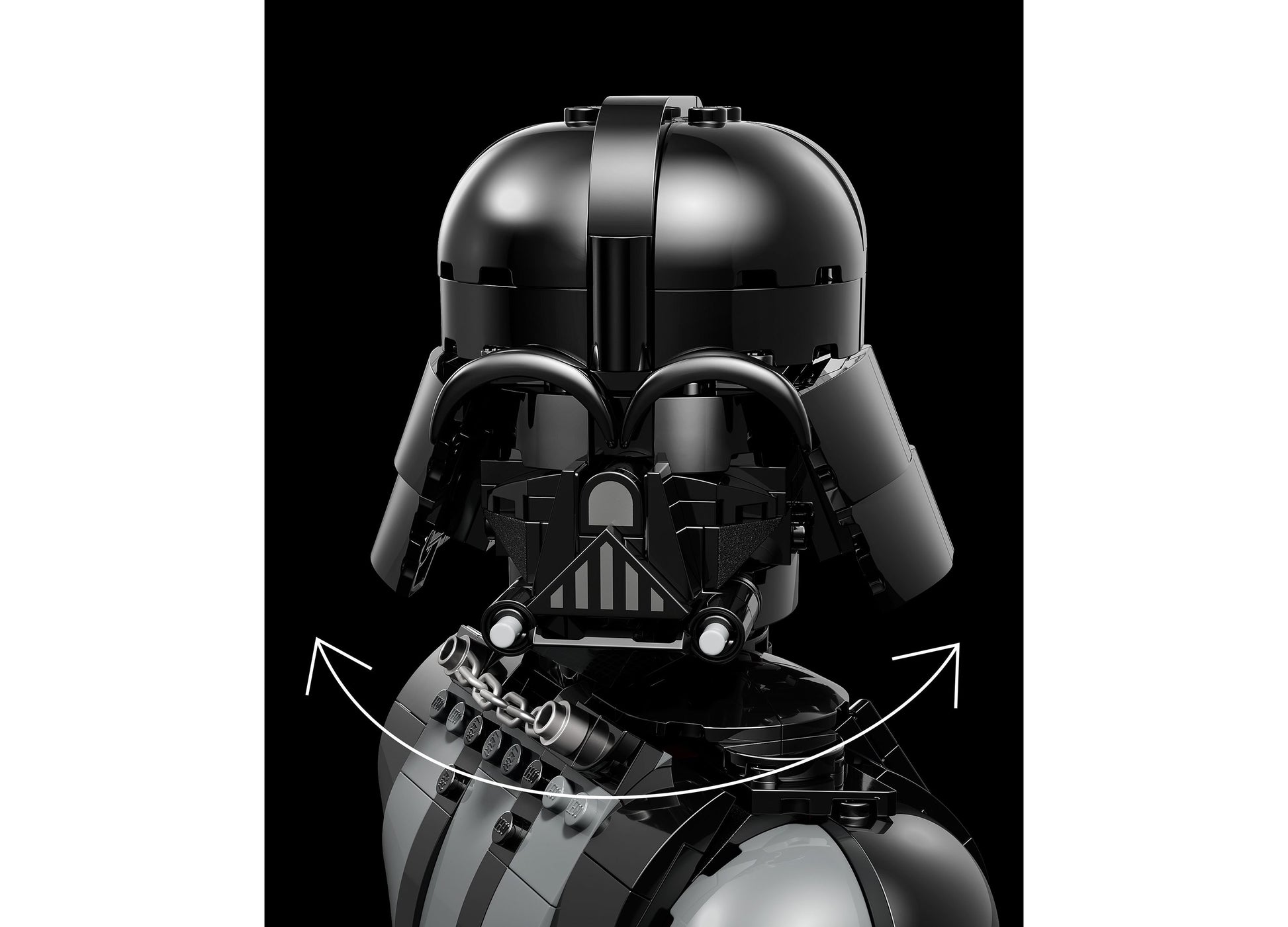 LEGO Star Wars Darth Vader Bust 75439 building set with 349 pieces, featuring detailed black helmet and armor