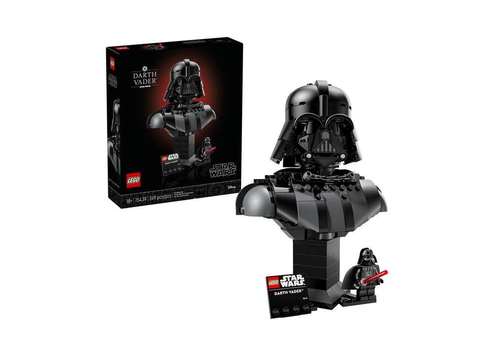 LEGO Star Wars Darth Vader Bust 75439 building set with black helmet and armor display piece