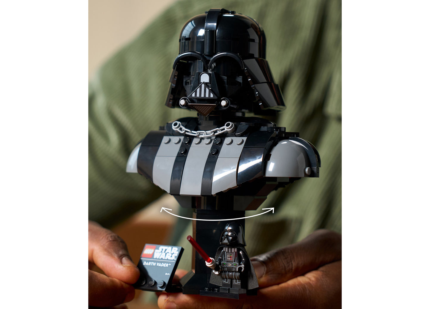 LEGO Star Wars Darth Vader Bust 75439 black and gray buildable figure with helmet and chest armor
