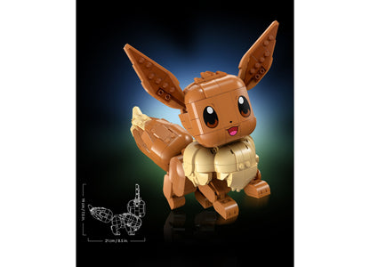 LEGO Pokémon Eevee Building Set 72151 with brown and tan brick construction