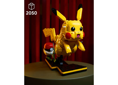 LEGO Pokémon Pikachu 2050 Pieces set with yellow brick Pikachu figure and red Poké Ball
