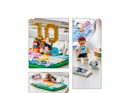 LEGO Editions Lionel Messi Soccer Highlights 43011 set with minifigure in blue jersey and soccer ball