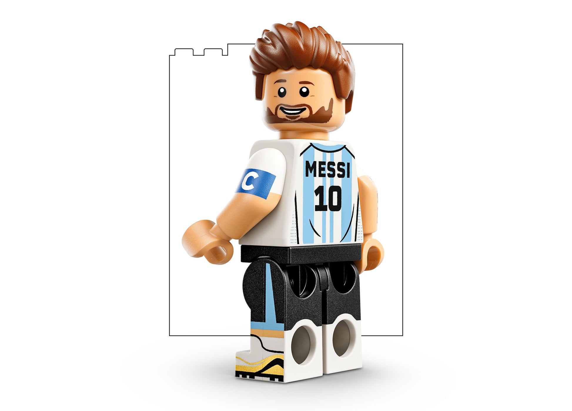LEGO Lionel Messi Soccer Highlights 43011 minifigure with Argentina jersey number 10