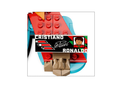 LEGO Cristiano Ronaldo Soccer Highlights 43012 set with red and blue pieces and minifigure