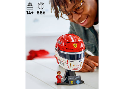 LEGO Ferrari Charles Leclerc Helmet 43014 red and white racing helmet set with minifigure