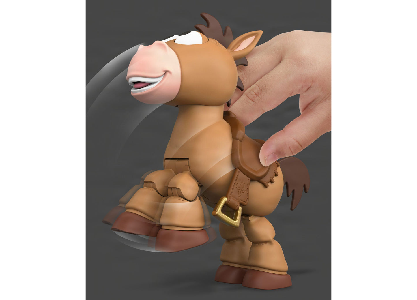 Toy Story Lil Partner Bullseye Posing Horse Action Figure in tan and brown