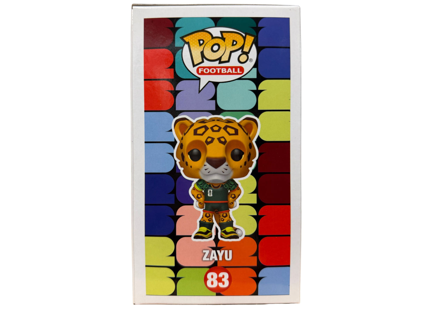 Funko POP FIFA Mascots World Cup 2026 Zayu figure #83 with orange leopard design