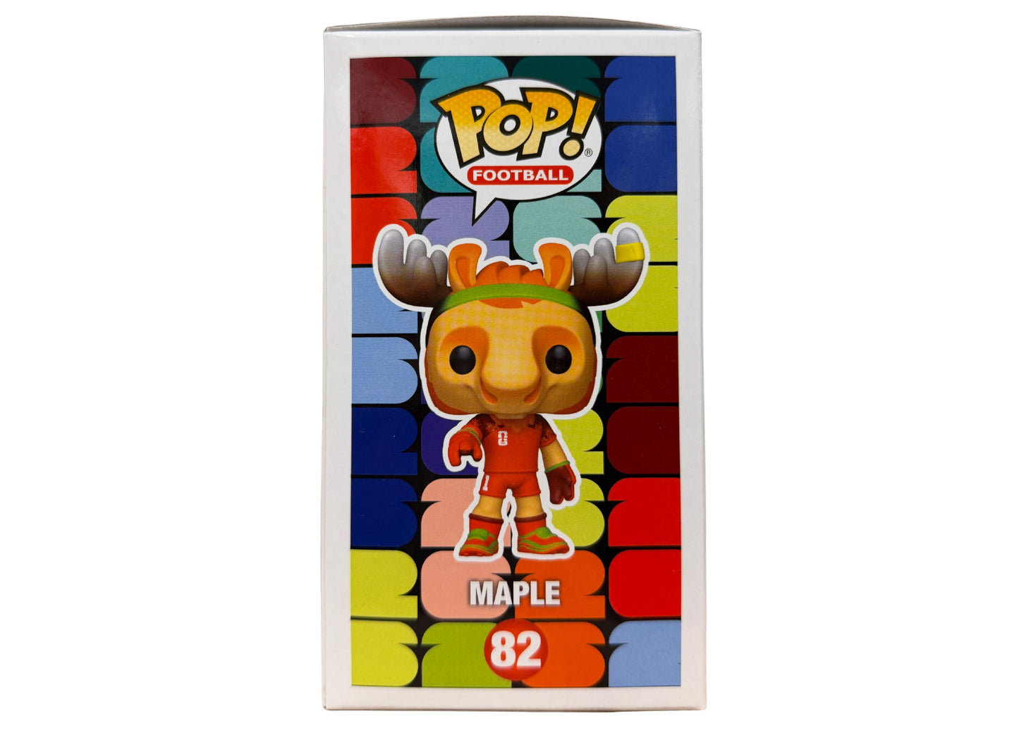 Funko POP FIFA Mascots World Cup 2026 Maple figure #82 with orange moose head and red outfit