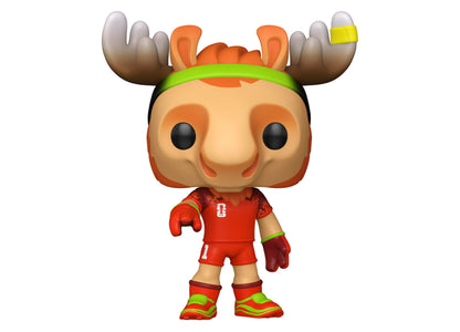 Funko POP FIFA World Cup 2026 Maple mascot figure in red uniform with moose antlers