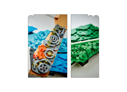 LEGO Editions Lionel Messi Celebration Building Toy 43018 with blue, green, and orange brick pieces