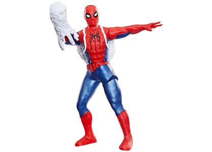Spider-Man Marvel Studios action figure with web accessory in red and blue