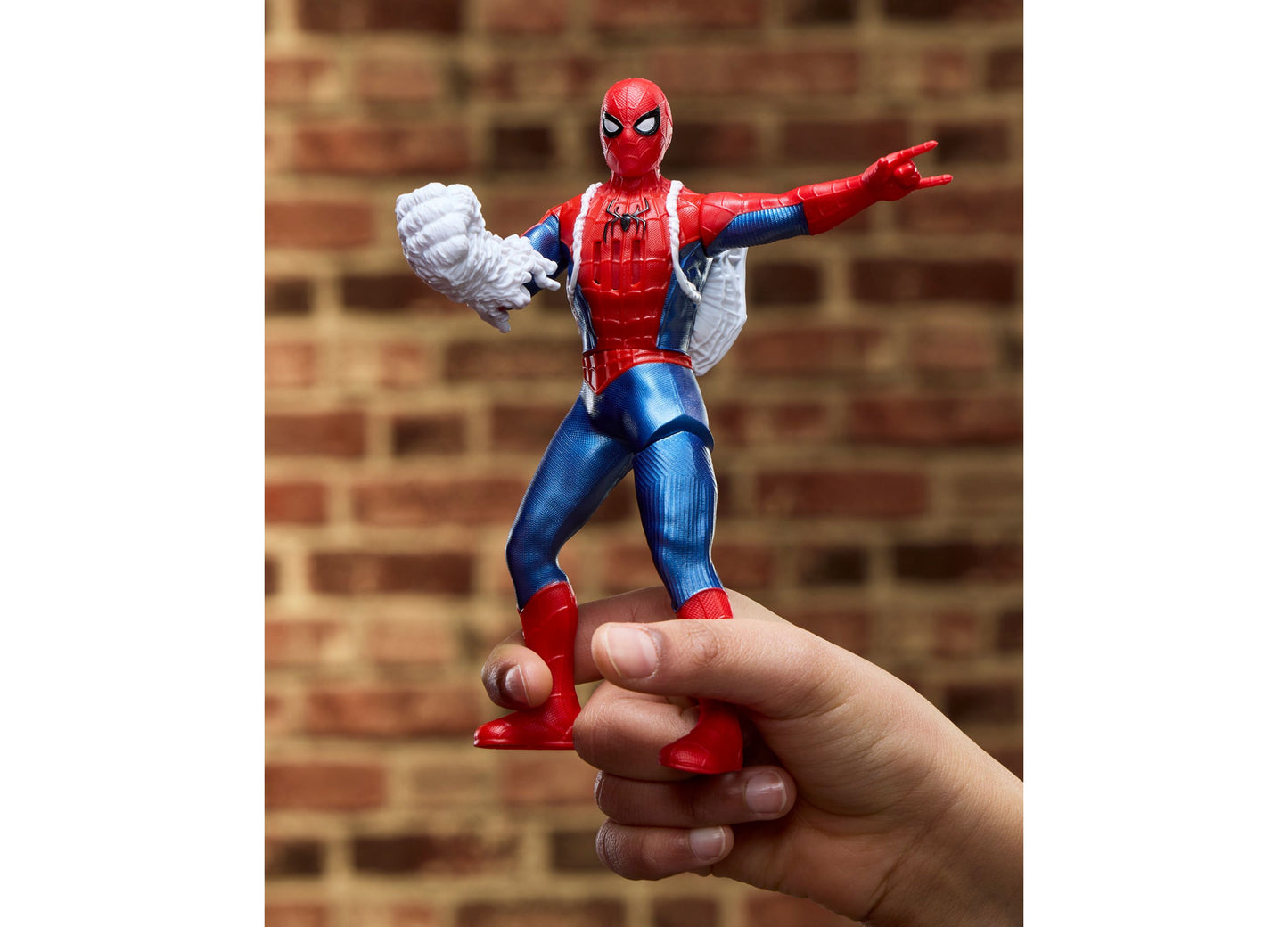 Spider-Man Marvel Studios Brand New Day Action Figure with web accessory in red and blue